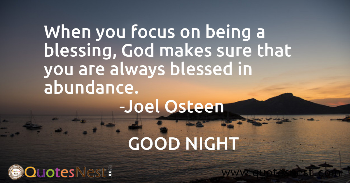 When you focus on being a blessing, God makes sure that you are always blessed in abundance.